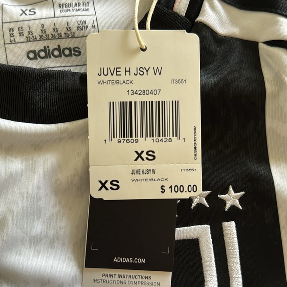 Juventus Adidas Womens Soccer Jersey NWT XS - Picture 10 of 10
